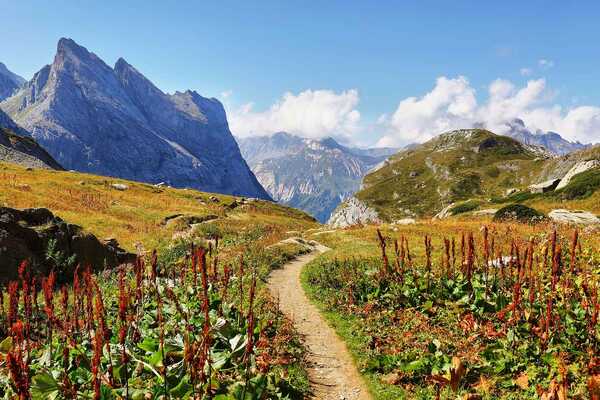 A view of the trail in the Vanoise National Park