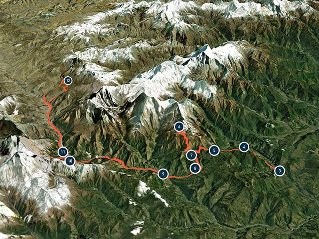 Map of Annapurna Region Full Route